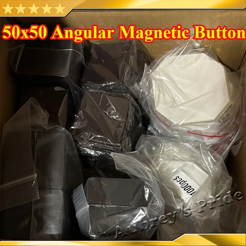 1,000 Sets (100x10) Angular Corner 50x50mm Blank Fridge Magnet Button  Rectangular Button Maker Material Badge Making Machine