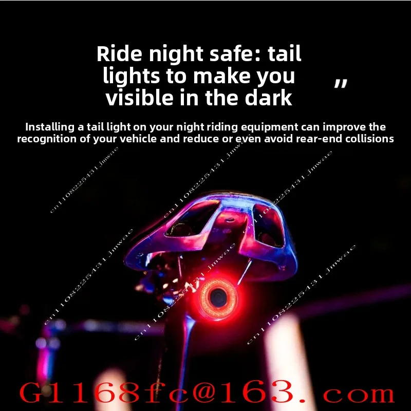 Bicycle Taillights with Long Endurance, Road Bikes, Mountain Bikes, Rechargeable, Night Riding Warning, Rear Taillights