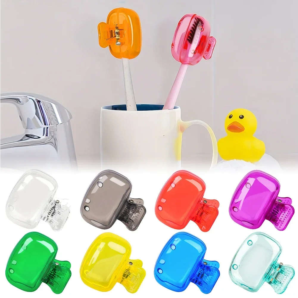 1PCS Travel Toothbrush Head Covers Toothbrush Protector Cap Brush Pod Case Protective Portable Plastic Clip for Household Travel