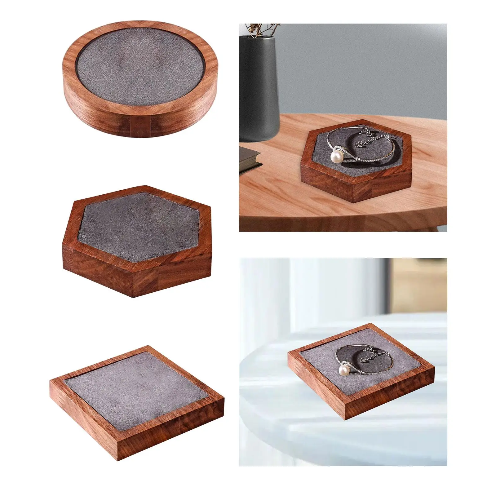 

Jewelry Organizer Tray Velvet Surface for Jewelry Shop Watch Home Use Dormitory Live Broadcast