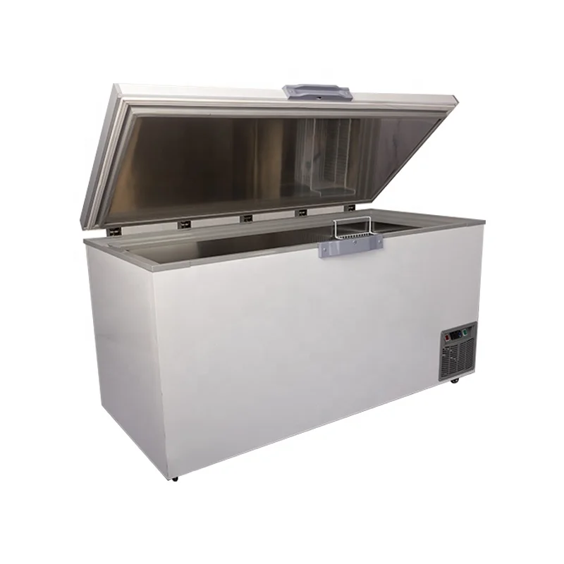 Freezer Horizontal de Grande Capacidade 695L com Refrigeração a Ar e Degelo Automático para Armazenamento de Atum Congelado e Frutos do Mar em Temperatura Ultrabaixa