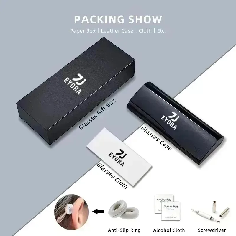 EYORA TR90 Vintage Round Reading Glasses Anti Blue Ray Myopia Eyewear Photochromic Progressive Prescription Optical Eyeglasses