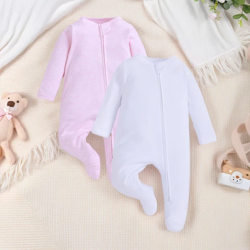 Bellbell Autumn 0-1Yrs Baby Romper Dinosaur Printed Kids Boy Long Sleeve Footed Jumpsuits Infant Babys Boys Soft Zipper Bodysuit