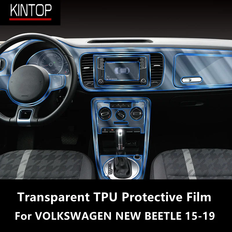 

For VOLKSWAGEN NEW BEETLE 15-19 Car Interior Center Console Transparent TPU Protective Film Anti-scratch Repair Film Accessories