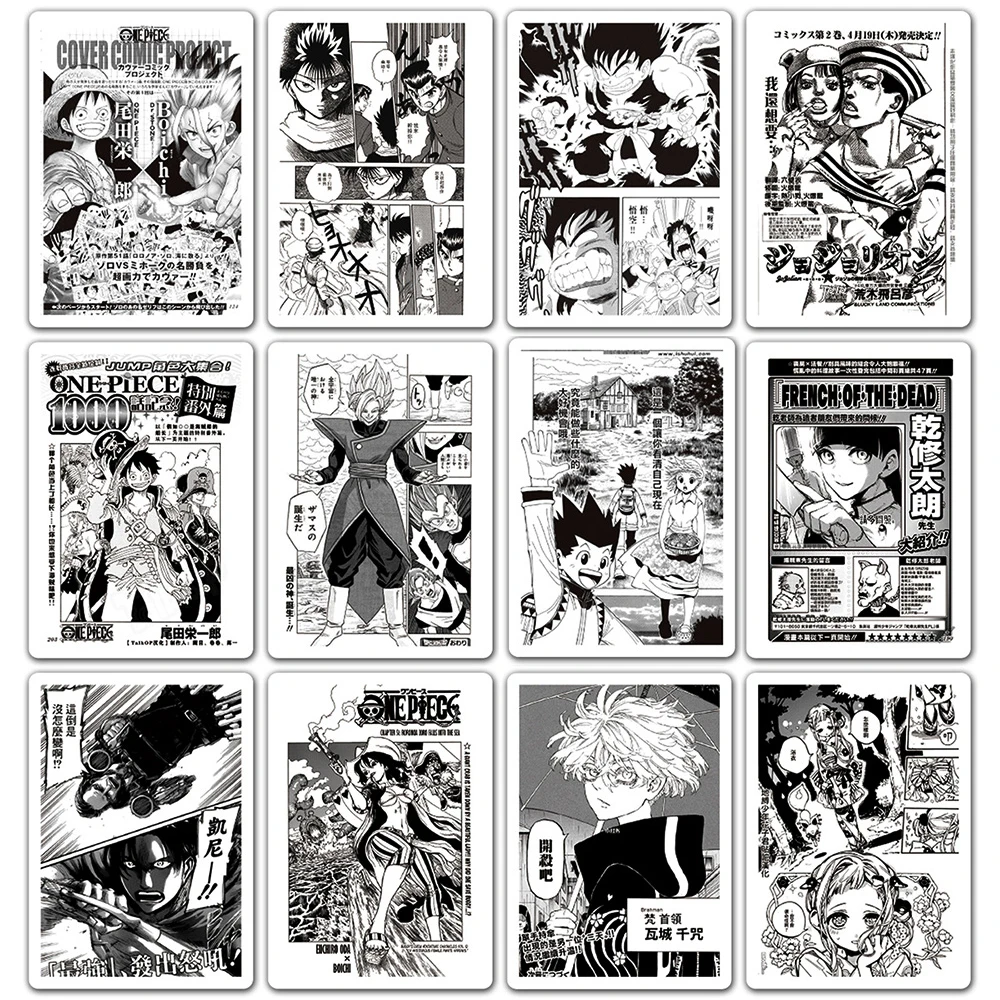 10/30/50/100PCS Jujutsu Kaisen Tokyo Revengers ONE PIECE Anime Stickers for Kid Cool Graffiti Laptop Phone PVC Cartoon Decal Toy