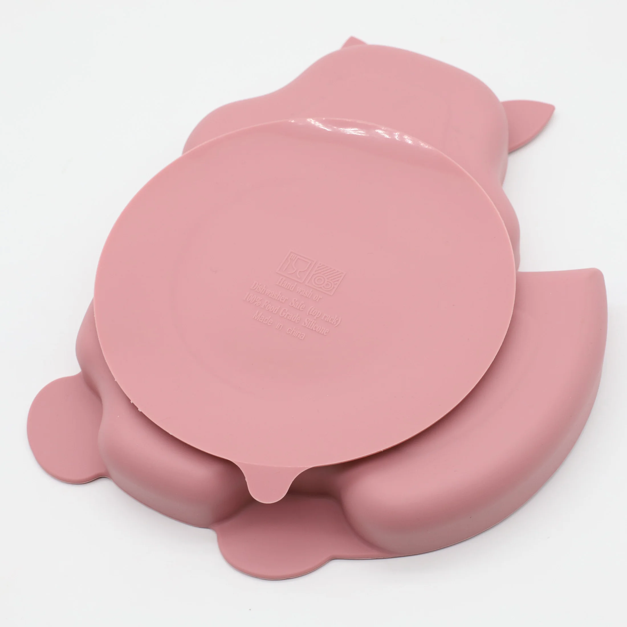 실리콘 다람쥐 저녁 식사 접시, 강한 흡입 실리콘 스푼 포크 커트레이 세트, 아기 보완 식품 도구, 3 개