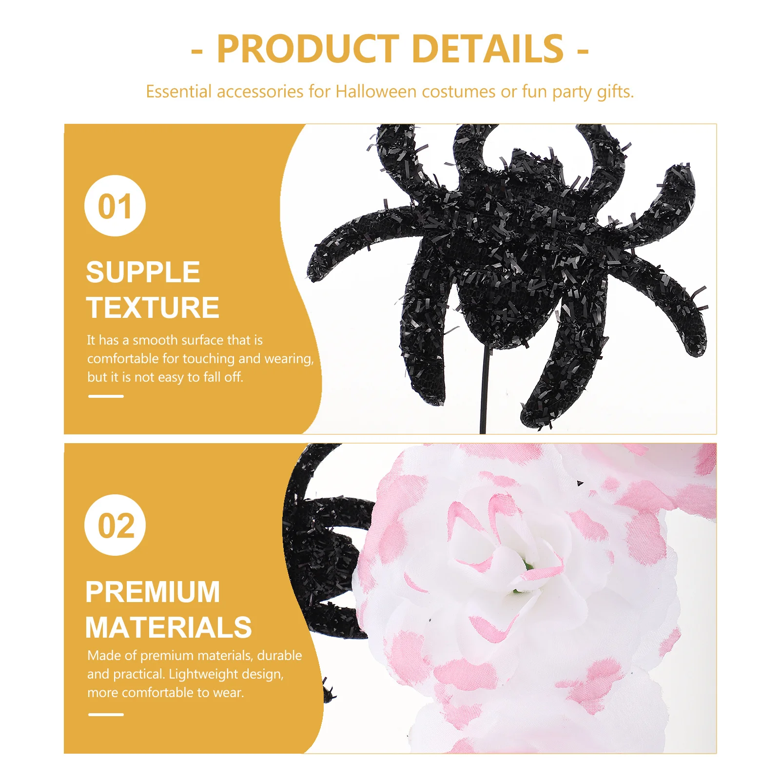 

Spider Hairband Halloween Black Lightweight Hair Hoops Festival Costume Headband Cosplay Party Performance Headwear