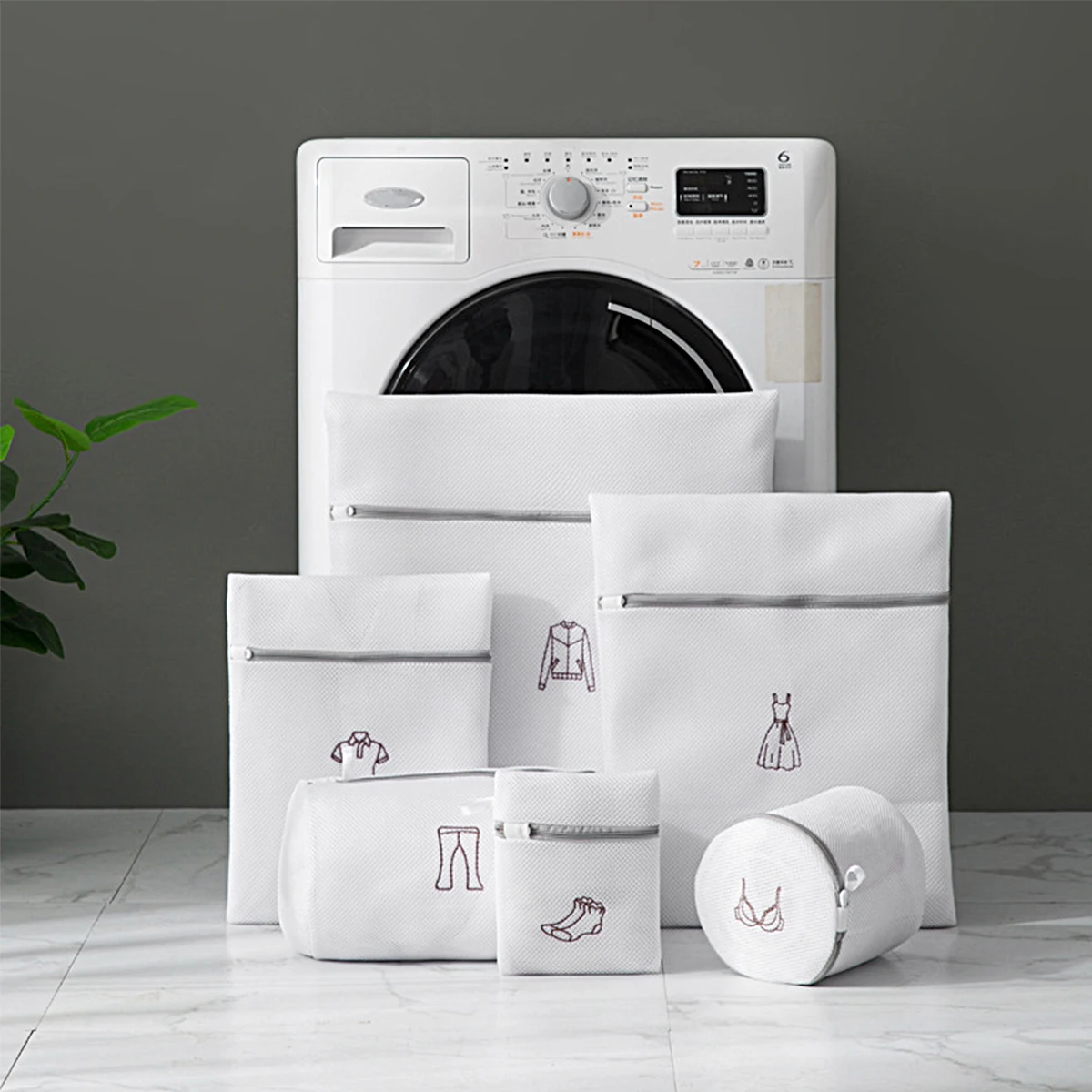 

6 pcs Laundry Bags Set for Bra Washing Thickened Soft Mesh Protect Underwear Clothes Fragile Cloth Pieces Durability