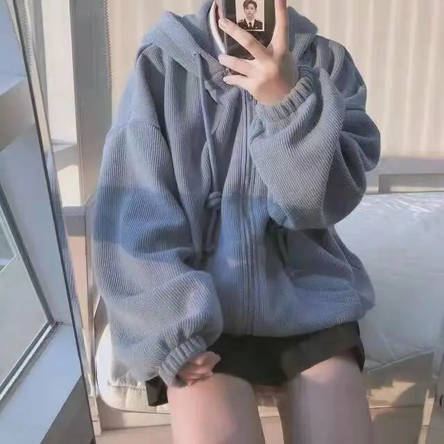 Felpe con cappuccio grafiche Abiti autunnali da donna Corea Lettere da donna Goth Up Traspirante Addensare Sport Pendolarismo Goth addensato