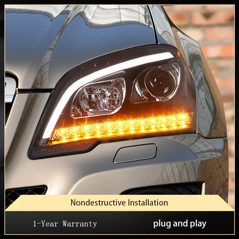 Car Lights For Benz W164 ML350 ML500 2009 2010 2011 2012 Upgrade Classic Style LED DRL Modified Headlights Front Lamp Accessory