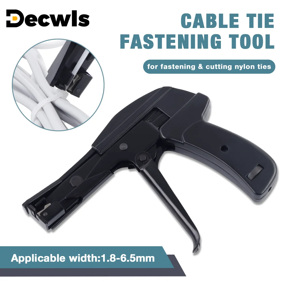 Cable Tie Tool Adjustable Cable Tie Gun Cable Tie Plier, Manual Tensioning And Cutting, For 1.8-6.5 MM (1/4 in) Nylon Cable Ties