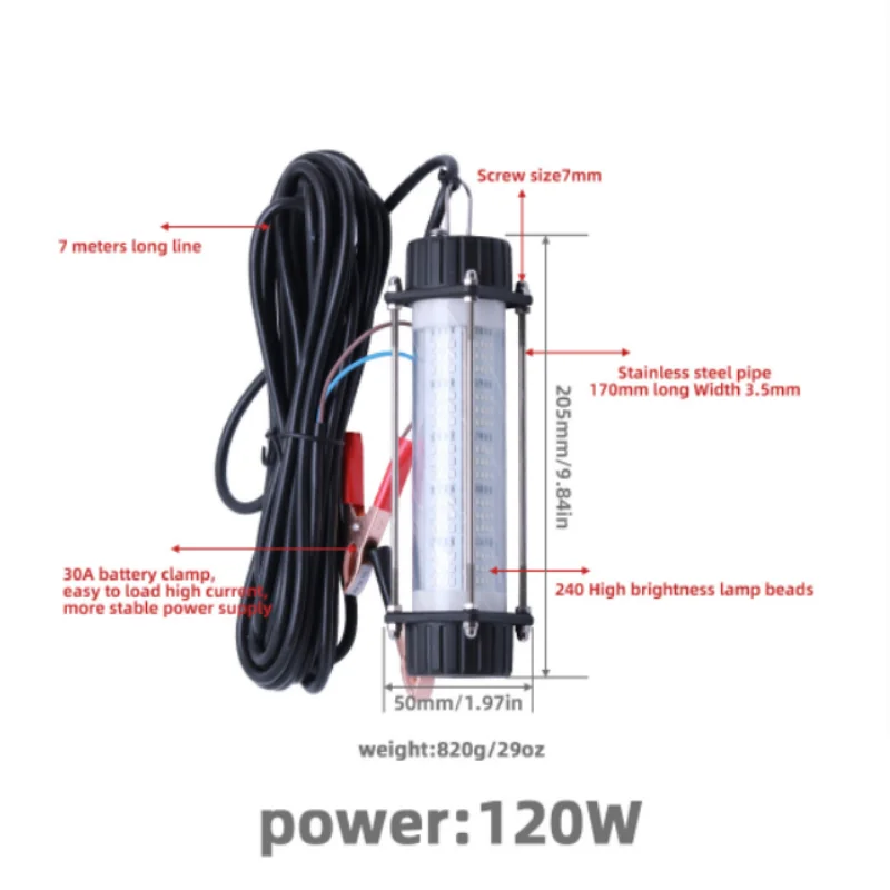 ISURE MARINE LED High-Power Underwater Fish Lure Light 120W/180W High-Quality Fish Collecting Light Waterproof Fish Lure Light