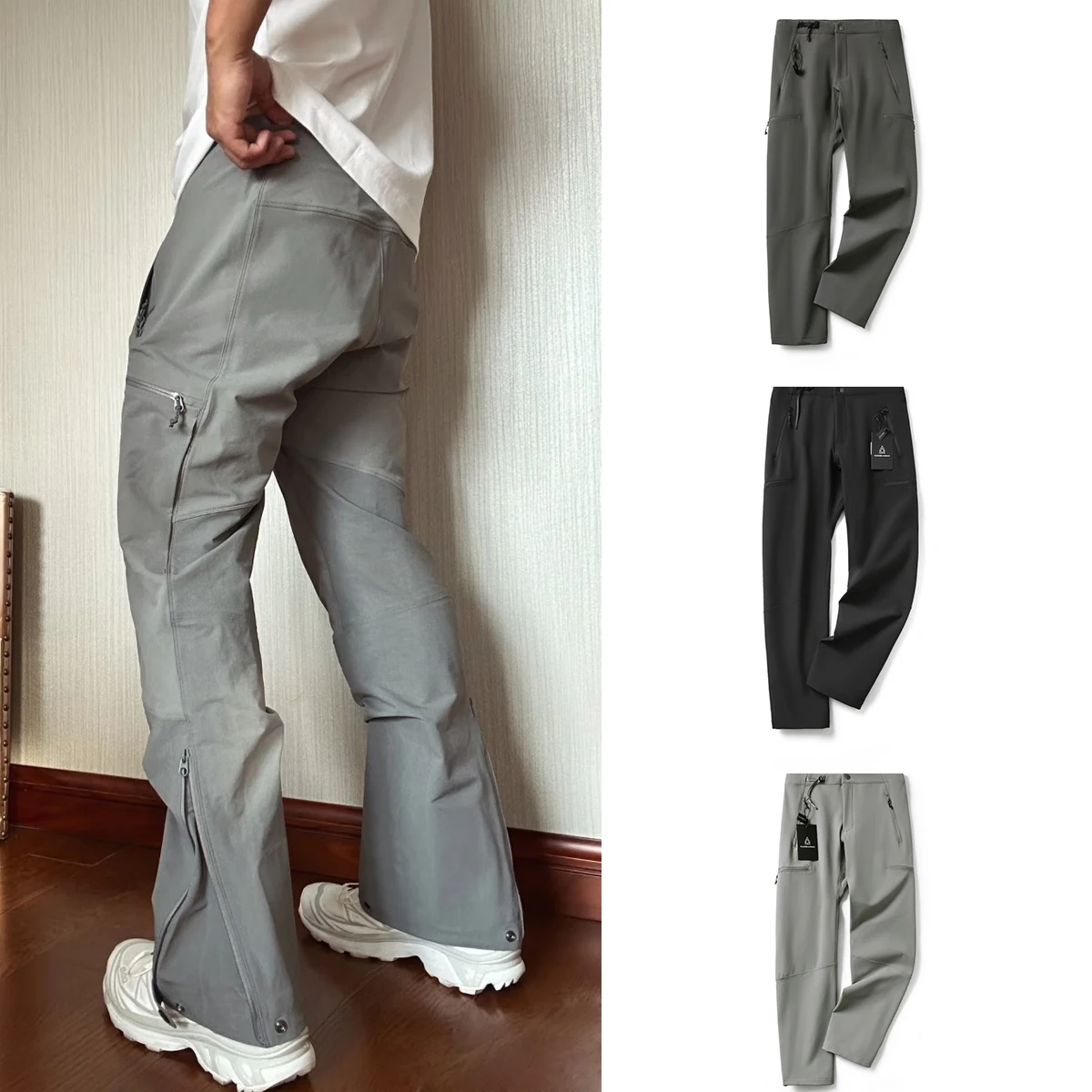 

Outdoor Men's Softell Pants 3D Tailoring Windproof Waterproof Casual Straight Leg Nylon Fiber Autumn Season Faionable Sol...