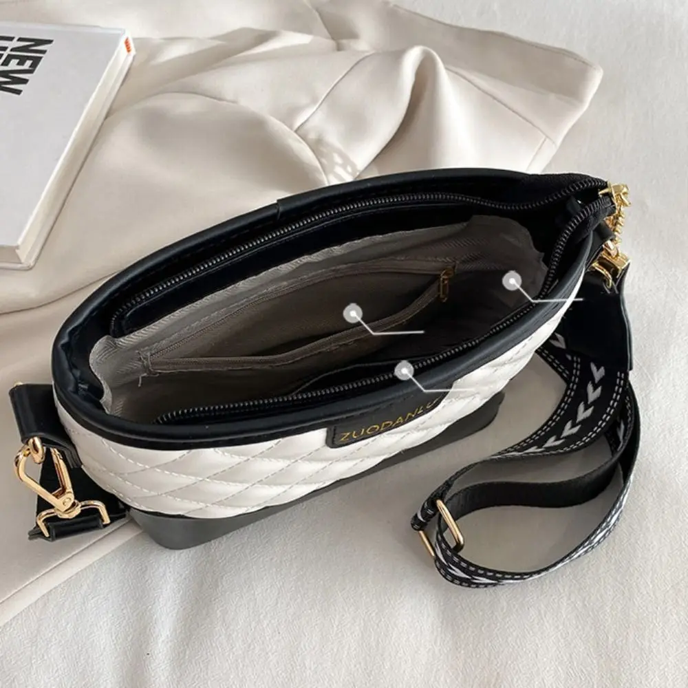 

Simple Pu Leather Rhombic Lattice Shoulder Bag Letter Lattice Crossbody Bag Handbag Rhombus Underarm Bag Girls