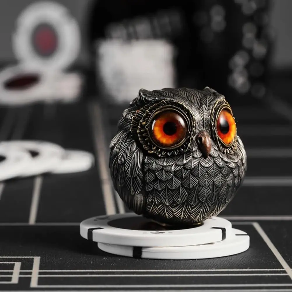 Lucky Owl Guardian Statue Owl Beads Ornaments Decor Resin Realistic Animal Statues Sculpture Home Decor mini Owl Nordic Decor view 6