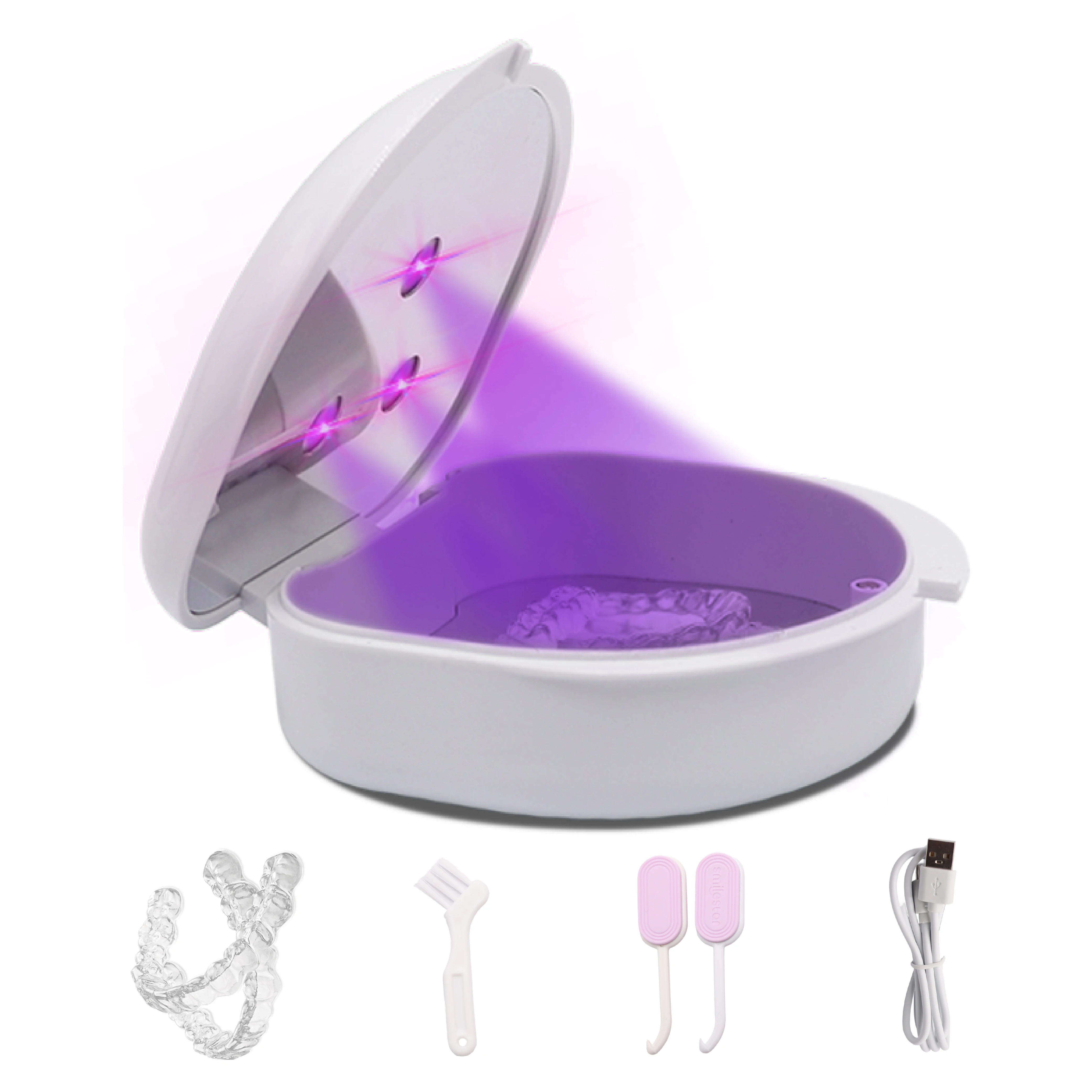 STLF Custom Logo Line Cute Denture Retainer Box Tooth for Lab