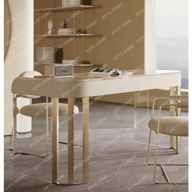 XXC Solid Wood Desk Study crylic Suspension Desk Italian Minimalist Desk