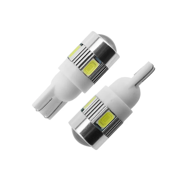 10pcs New Automotive LED T10-5630-6SMD License Plate Light Decoding Highlight Reading Light