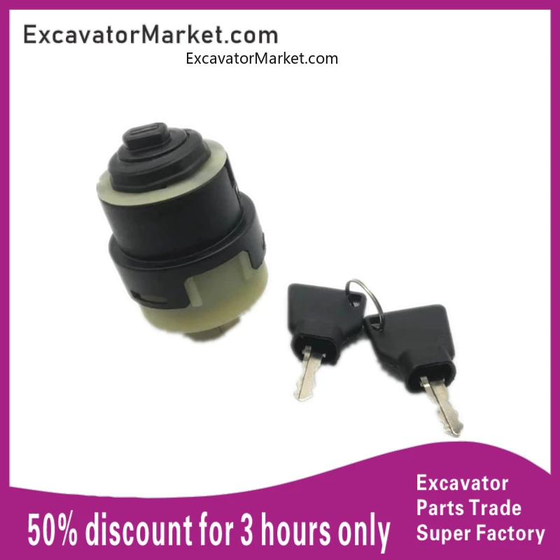 Excavator Spare Backhoe Loader Ignition Switch 701/80184 701/45500 85804674 50988 For Jcb 3cx 4cx Elt20-0039 New Holland 11 Line