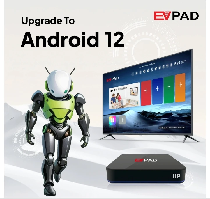 [أصلي] EVPAD 11P الإصدار العالمي صندوق تلفزيون آسيا Android12 4G 64GB 8KUHD 1000M الساخن في سنغافورة JP كوريا تايلاند الولايات المتحدة الأمريكية المملكة المتحدة كندا