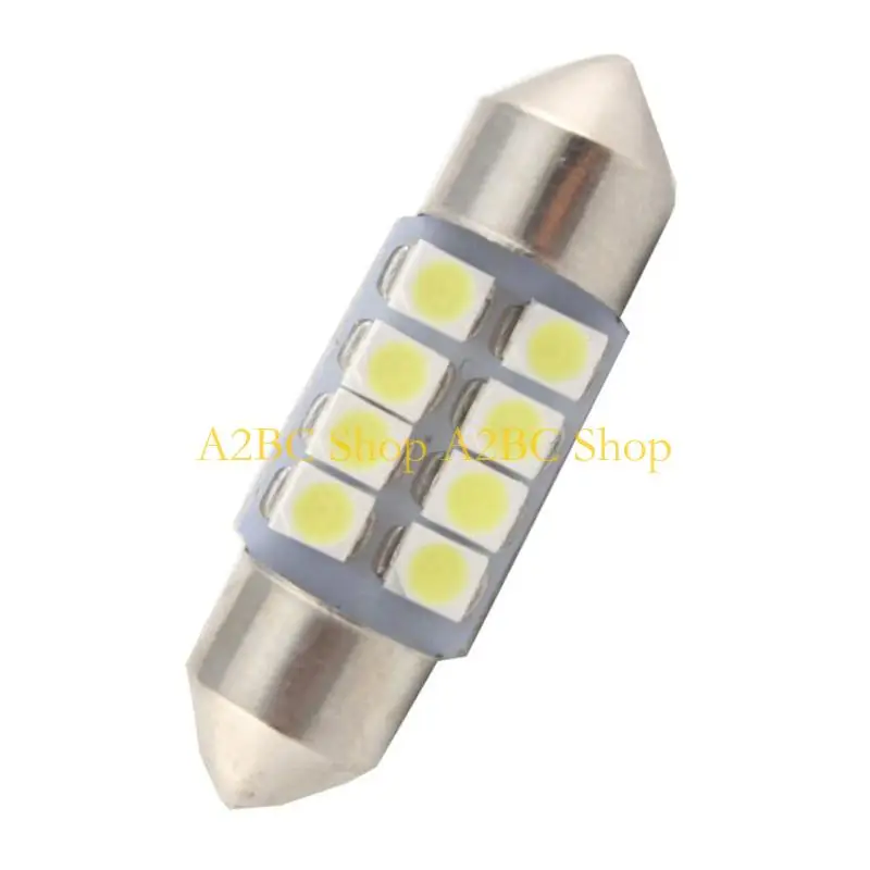 A2BC LED 8SMD 1210 31mm 36mm 39mm 41mm Car Interior Dome Door Festoon Light Super Brights Bulbs Lamp White Reading Bulb DC12V
