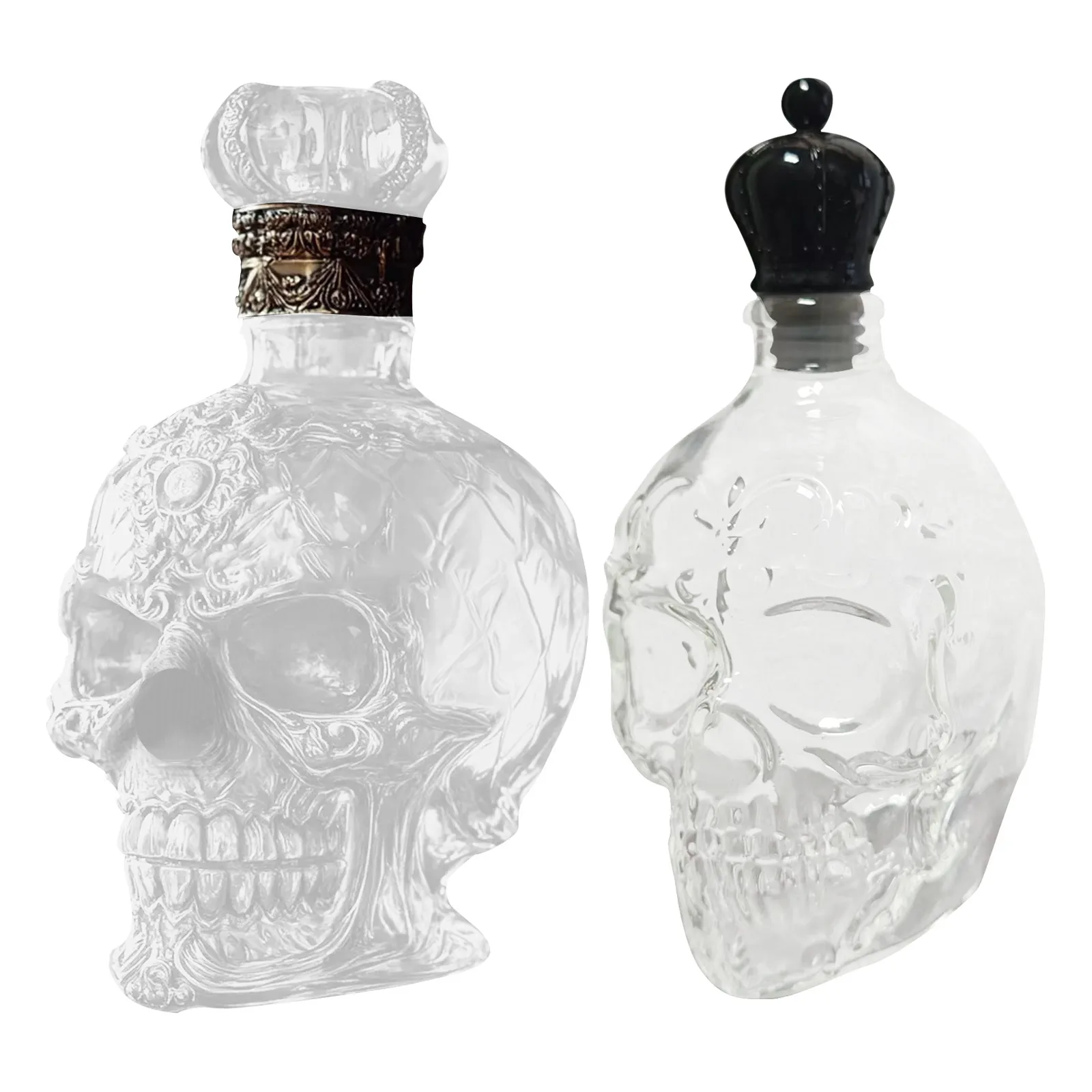 

Skull Head Art Design Wine Bottle Whisky Decanter Brandy Liquor XO Dispenser Home Liquid Sealed Storage Device