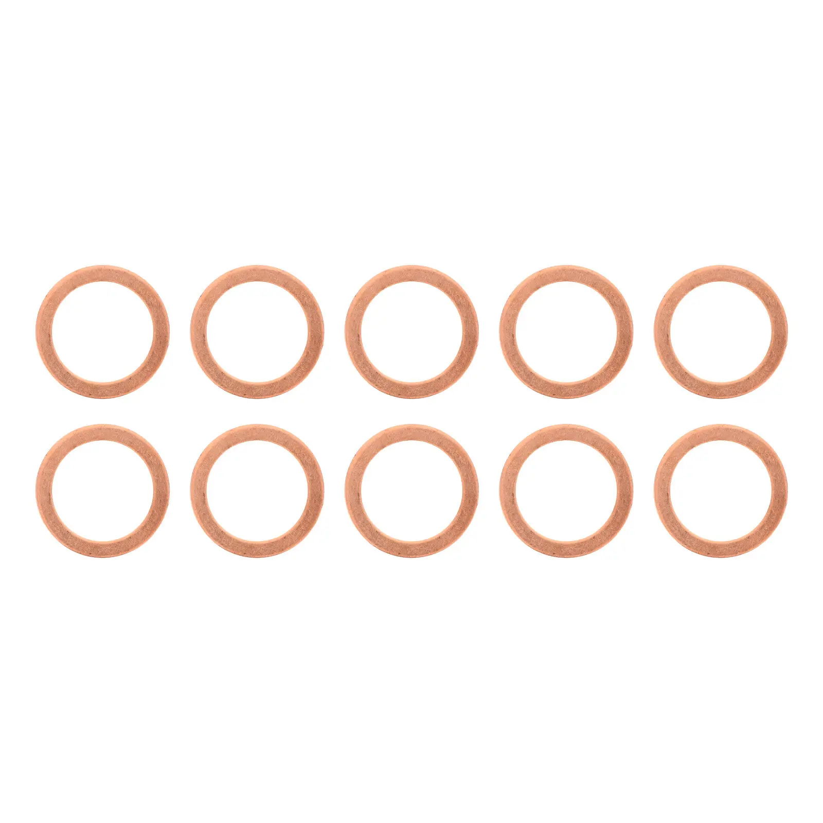 10Pcs Copper Flat Washer Sealing Ring M16x22x1.5 Pure Copper Crush Washers Anti Leakage Round Sealing Gaskets for Marine Engine