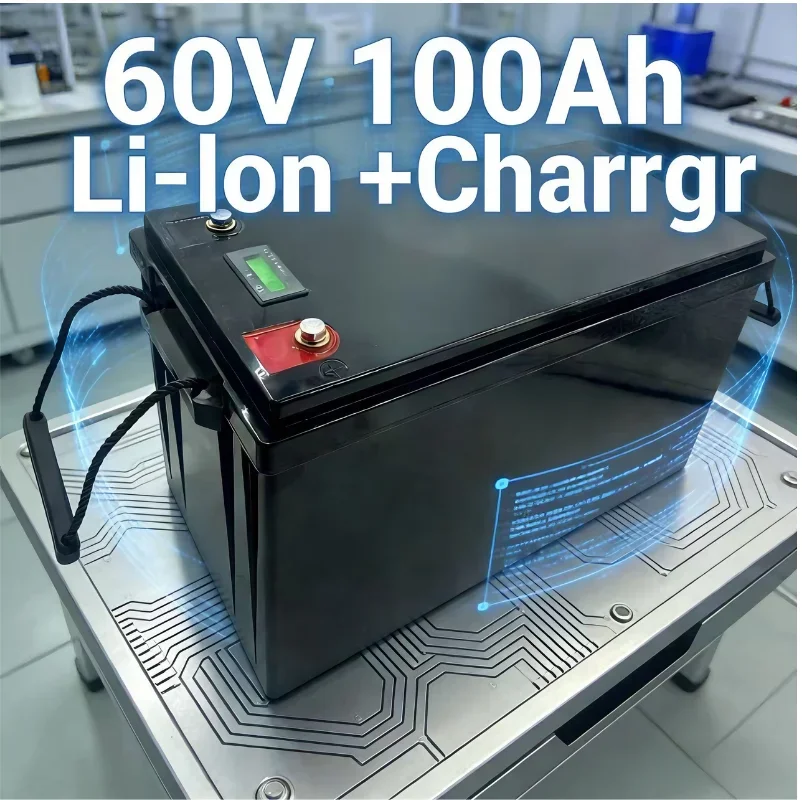 60V 100Ah High-Capacity Li-ion Battery | Fast Charging Power Pack +Charger IncludedReplace battery Solar System backup power Hyb