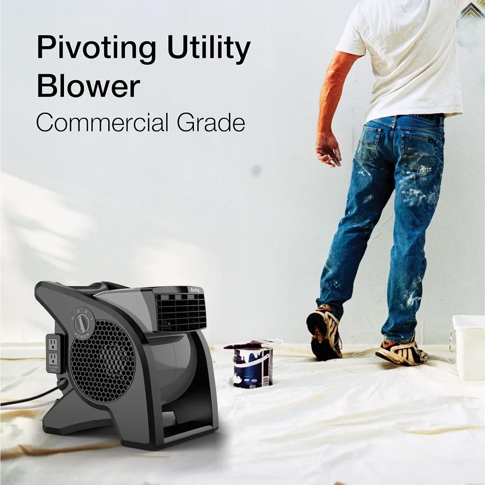 9555 3단 속도 상업용 회전 송풍기, 1/13마력, 회색 마감