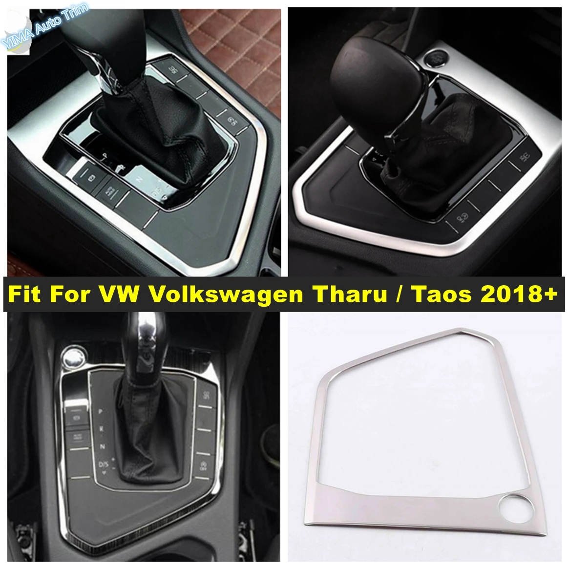 Transmission Shift Gear Box Panel Frame Decor Cover Trim For VW Volkswagen Tharu / Taos 2018 - 2023 Auto Interior Accessories