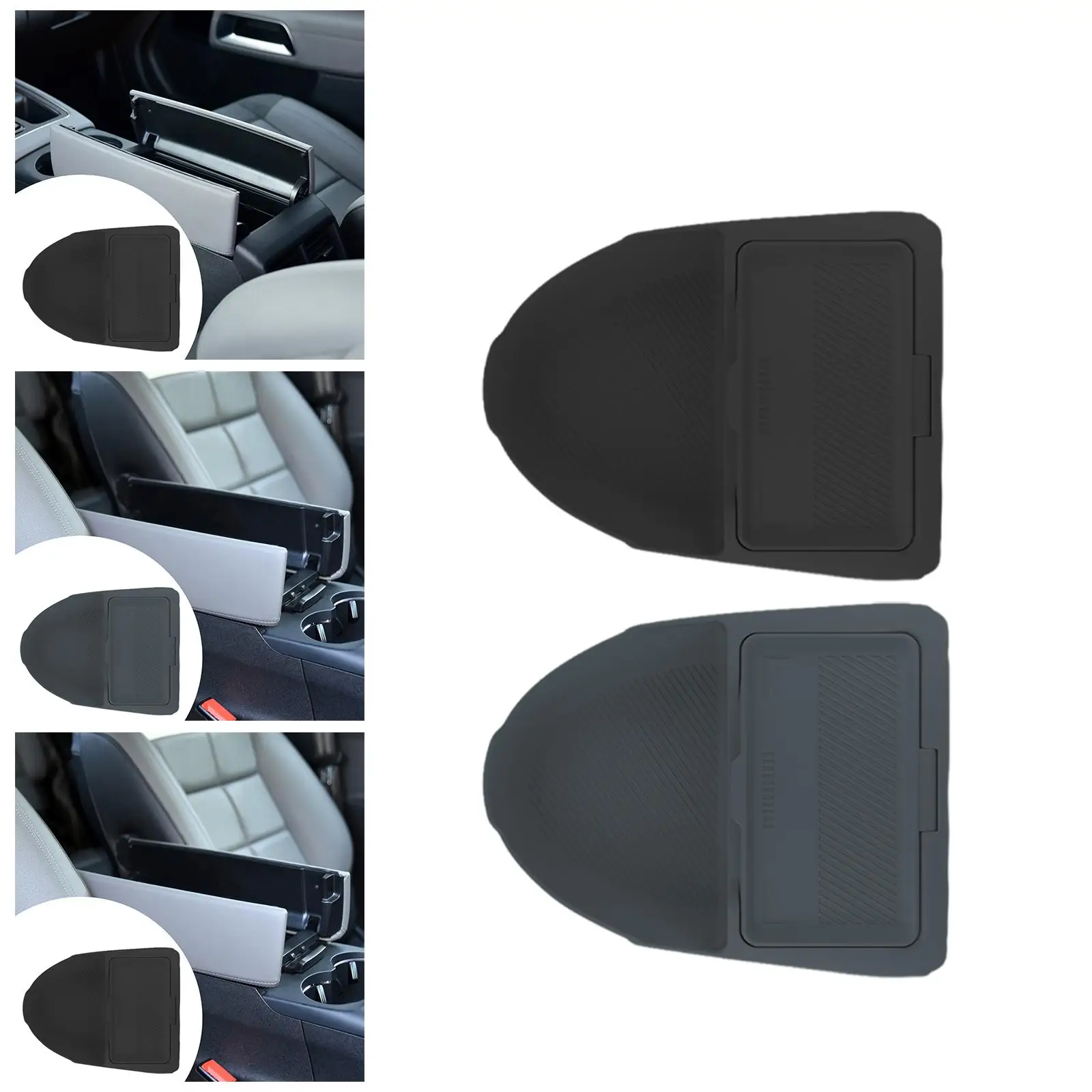 

Center Control Organizer Silicone Scratch Resistant Storage Tray for 2024 Car Interior Tissue Key Card Box