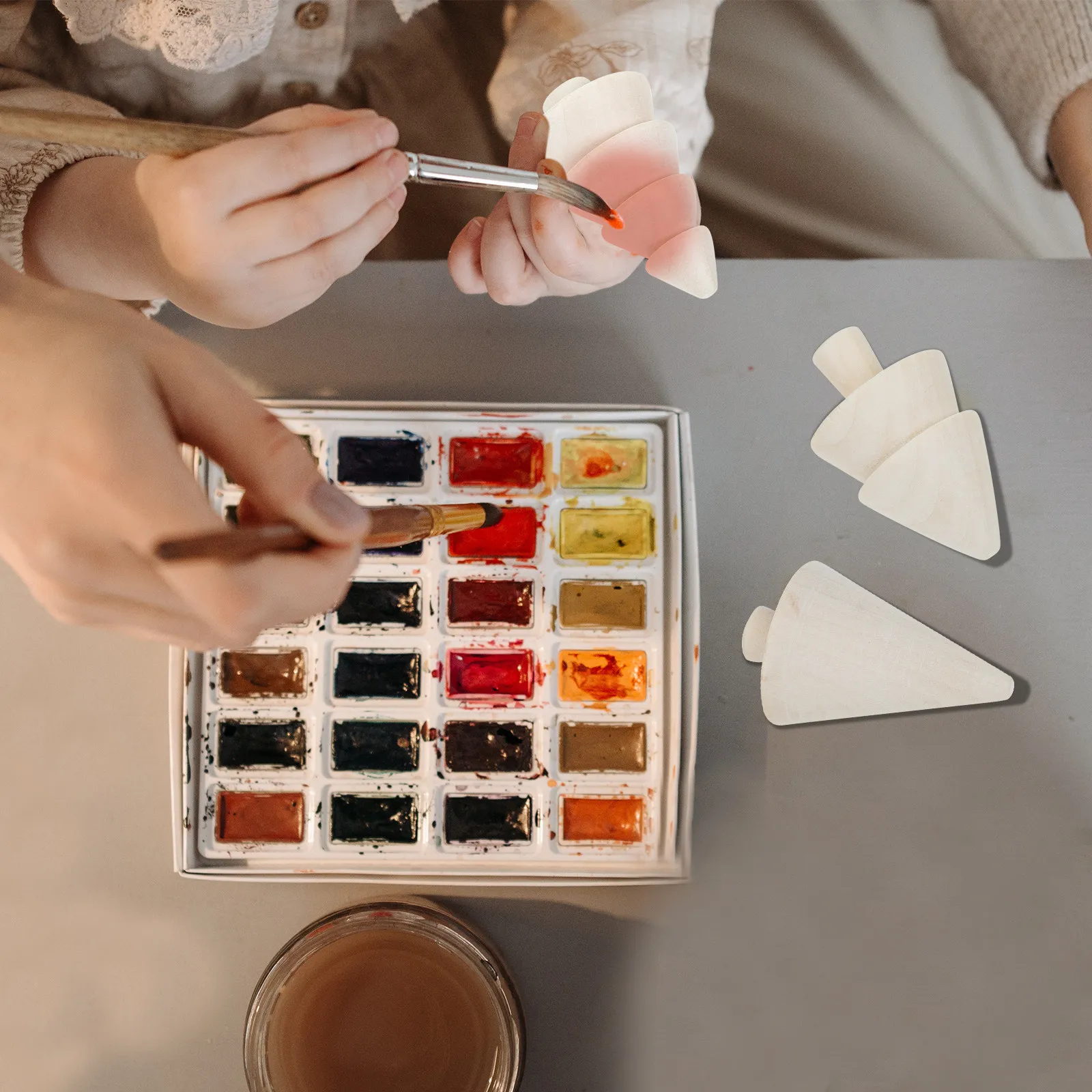 

Набор из 9 заготовок для деревянных елочных украшений своими руками, креативные материалы для рукоделия для детей, декор для дома на Рождество