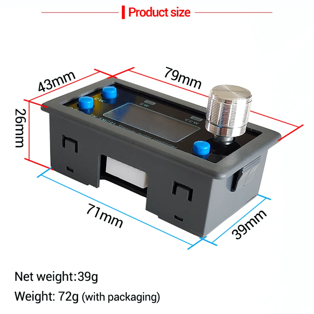 SMC01 Programmable 42 57 Stepper Motor Controller Positive Reverse Angle Pulse Speed Control Module PLC Serial Communication