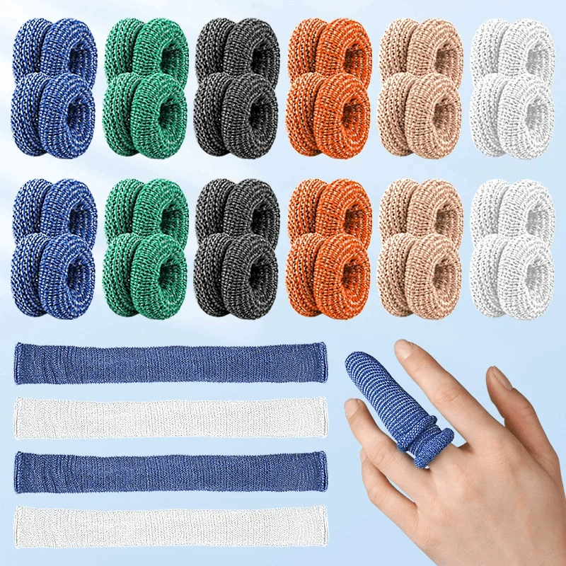 10/20Pcs Soft Cotton Finger Thumb Protector Finger Bobs Cots Buddies Dressings First Aid Tubular Bandage for Use Finger Cot