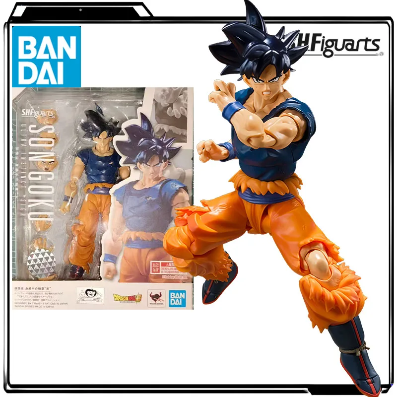 

Bandai натуральная аниме-фигурка S.H.Figuarts Dragon Ball Super Son Goku Ultra Instinct "Sign" экшн-фигурки игрушки для мальчиков и детей