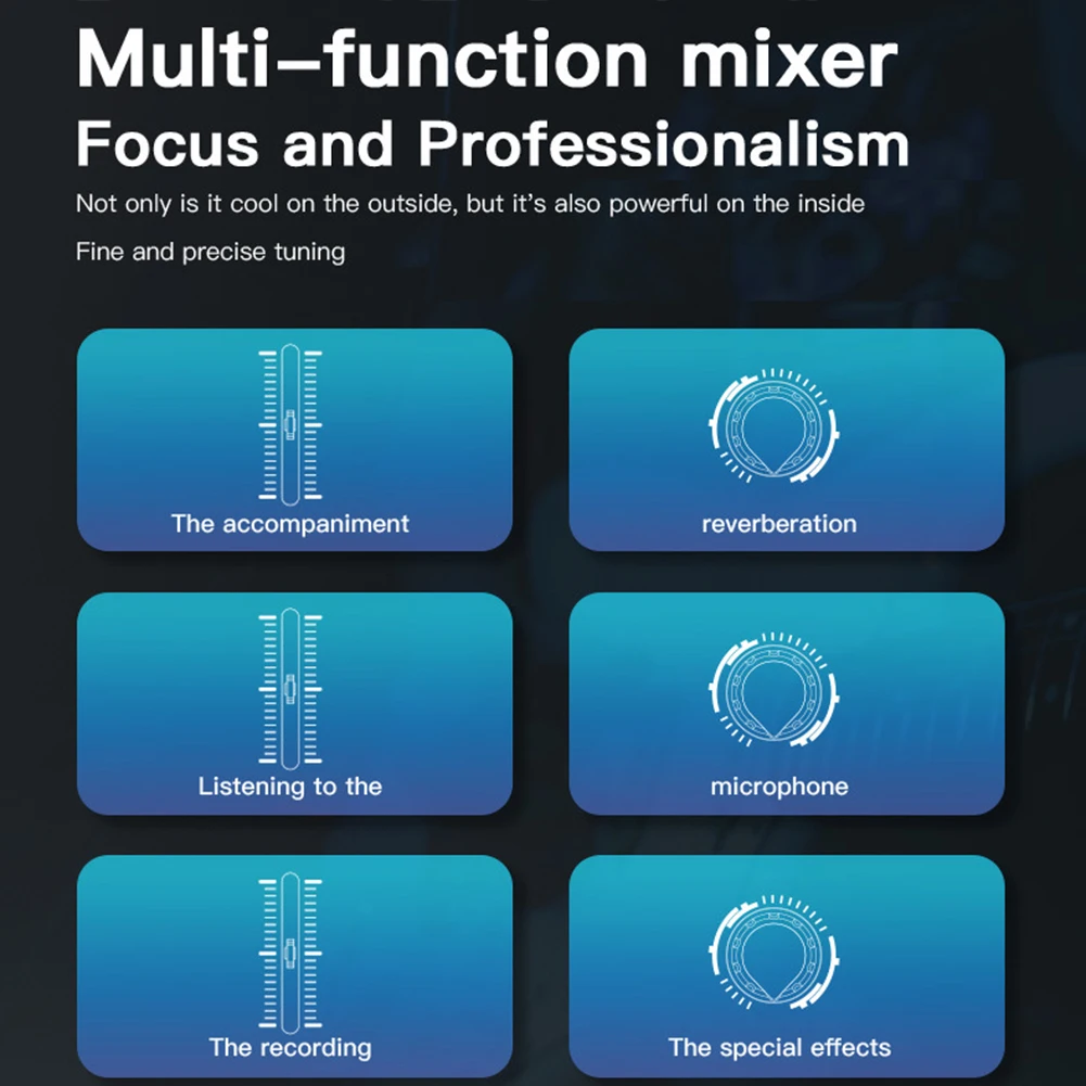 Carte son M6 avec interface statique audio Bluetooth, effets de centre commercial lumineux RVB, changeur de voix, centre audio pour la diffusion en direct