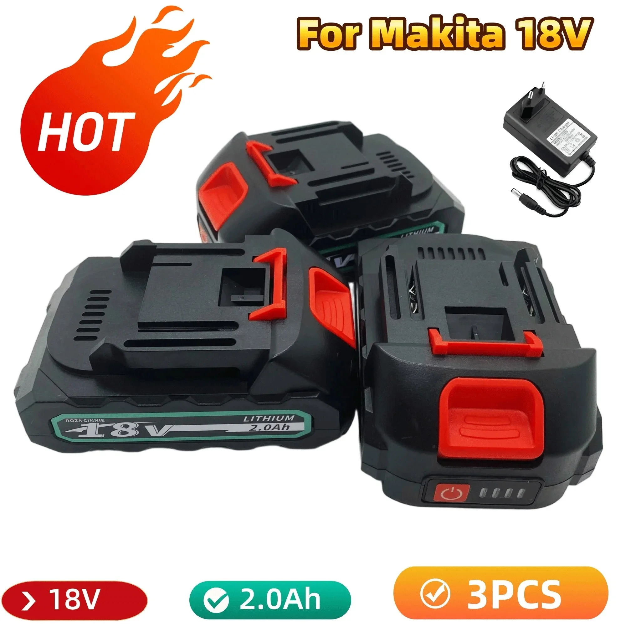 ☛Roza cinnie-For Makita 18V  Rechargeable Power Tools Battery with LED Li-ion Replacement LXT BL1860B BL1860 BL1850 BL 1830