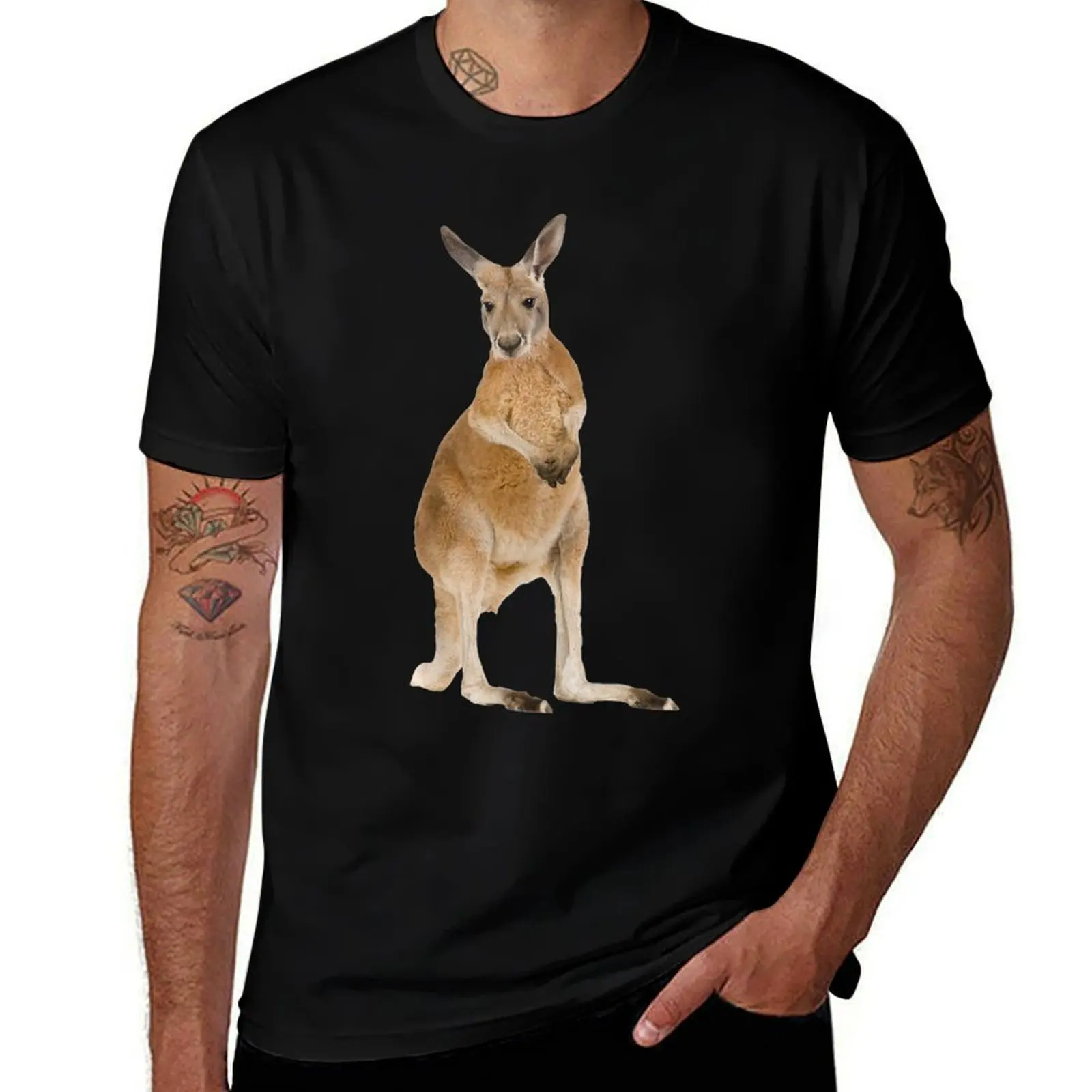 Red Kangaroo T-Shirt Casual Loose Daily Wear T-Shirt