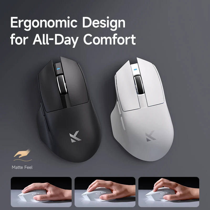 MCHOSE G7 Wireless Mouse 800mAh, PAW3311 Sensor,Ergonomic for Large Hands, Web driven,Ultra-Light Mouse