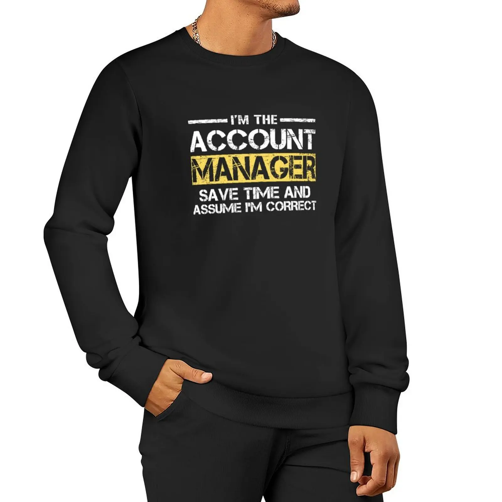 Account Manager Pullover Hoodie korean style clothes men clothes men's sweatshirt