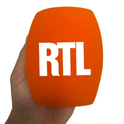 Customized Flocking Mic Songe Printing Mark  Microphone Windscreen Logo Windsshield For TV Stations Reporters Interview