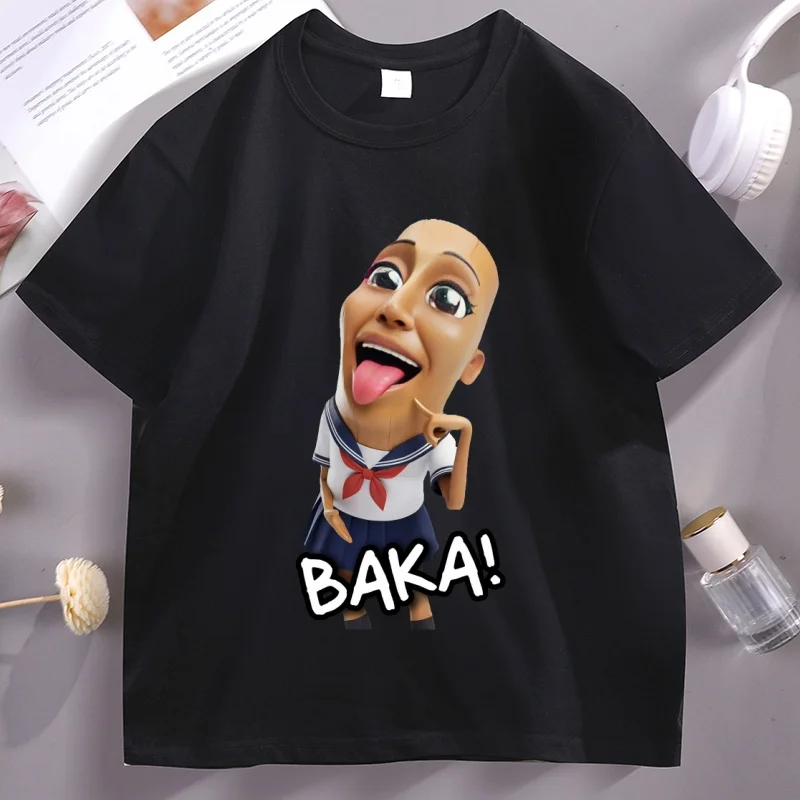 Baka Tung Tung Sahur T-shirts Funny Anime Brainrot Meme T-Shirt Men Women Cotton Tee Shirt Crew Neck Short Sleeve T Shirts