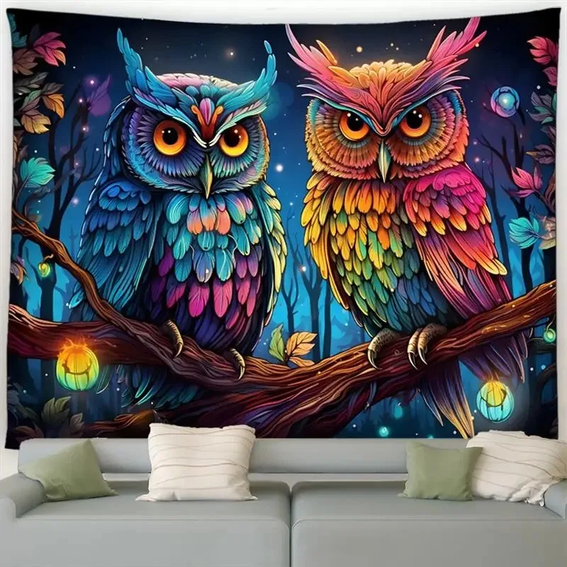 Creative Owl Decorative Tapestry Home Wall Living Room Office Decorative Tapestry