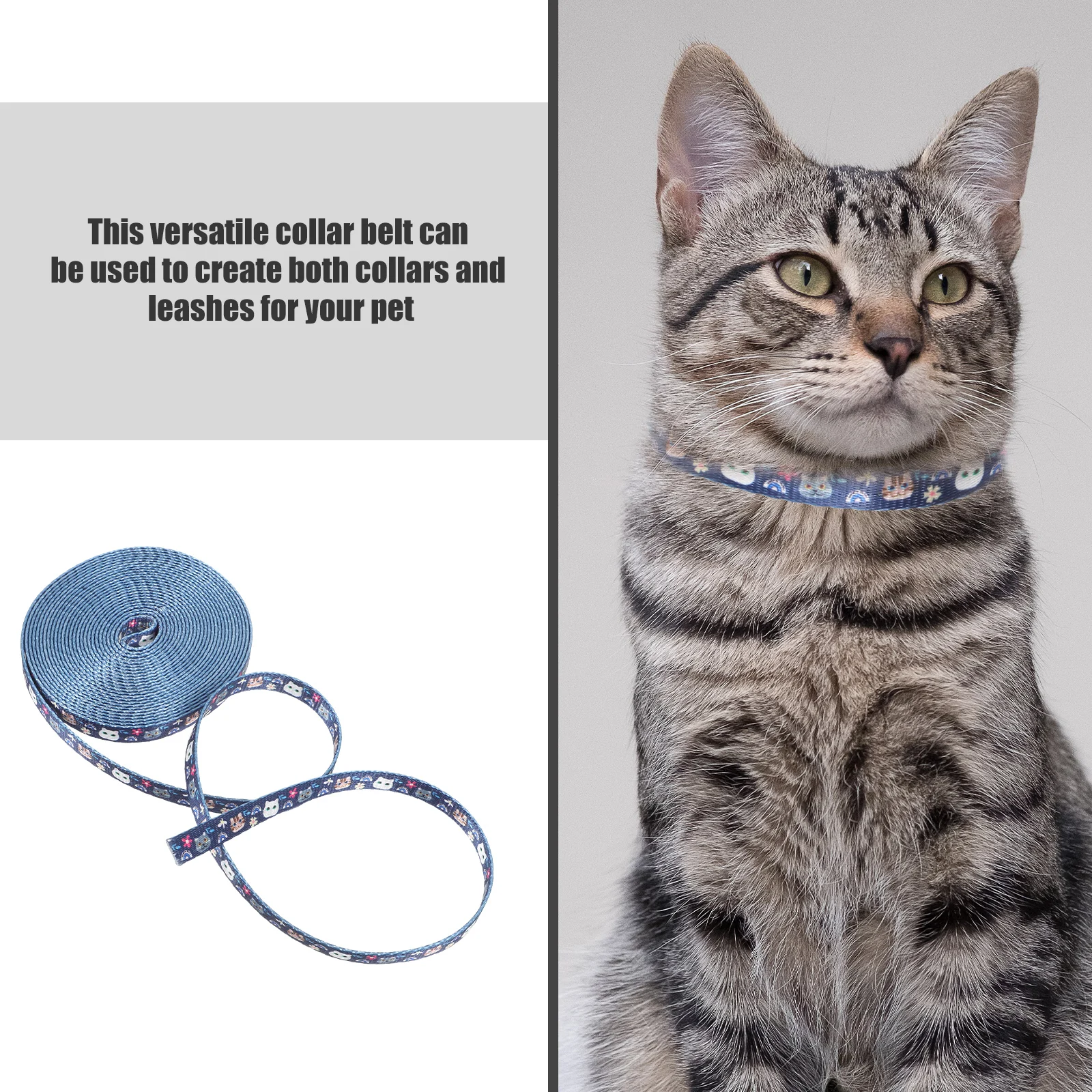 

Pet Collar 1cm Width 5 Yards DIY Material for Cat Dog Collars Leashes Polyester Pet Cat Collar Belt Accessories