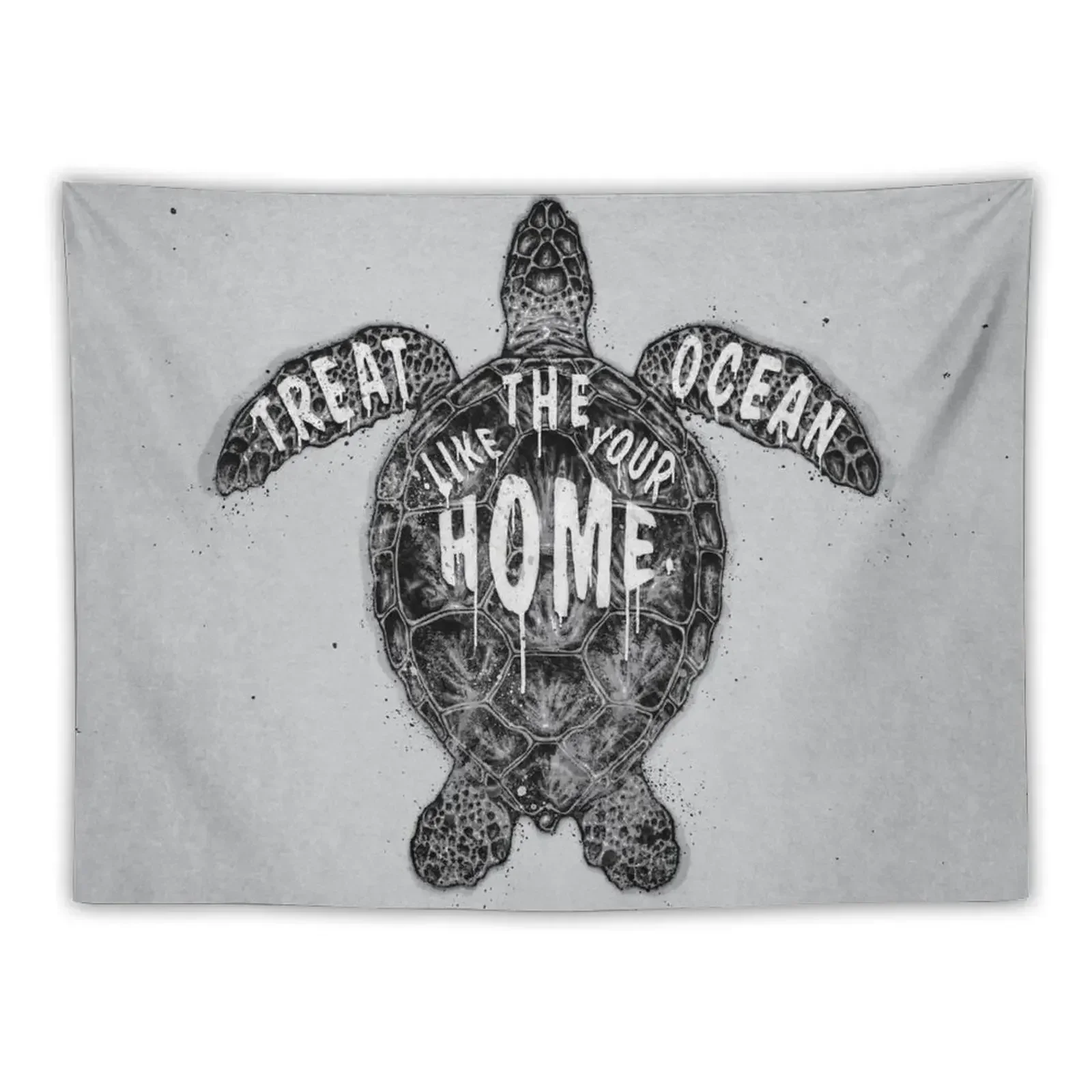 OCEAN OMEGA (MONOCHROME) Tapestry Korean Room Decor Outdoor Decoration Tapestry