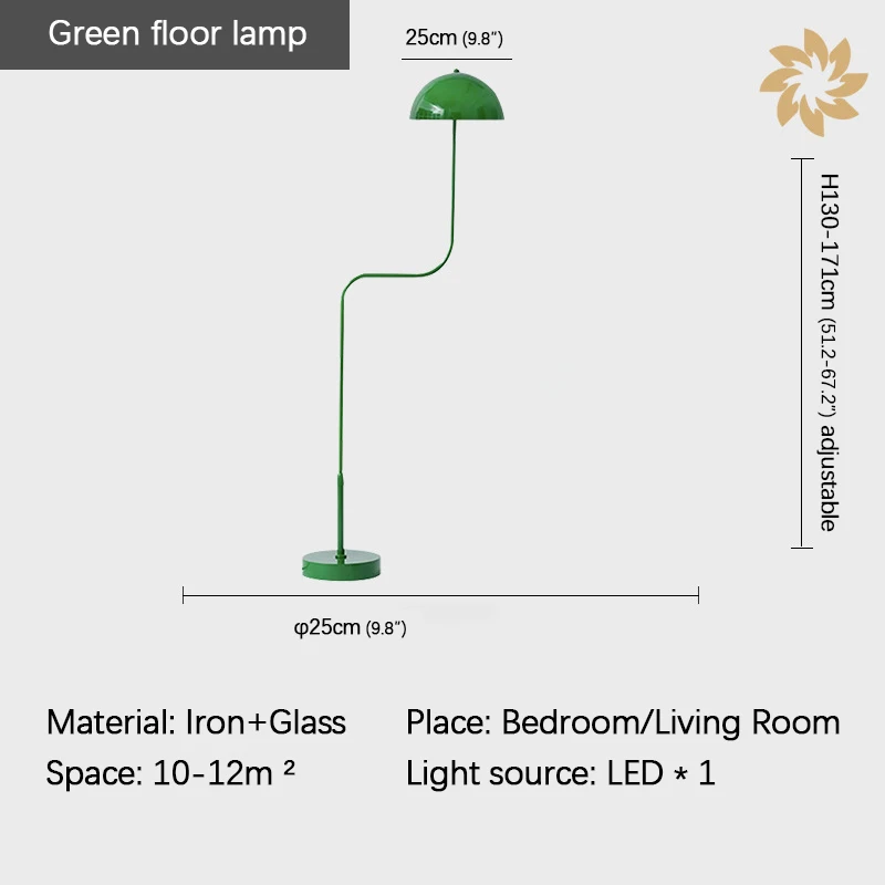 Temar Noordse Groene Vloerlamp Mode Kunst Moderne Familie Iiiving Kamer Slaapkamer Creativiteit Geleid Decoratief Staand Licht