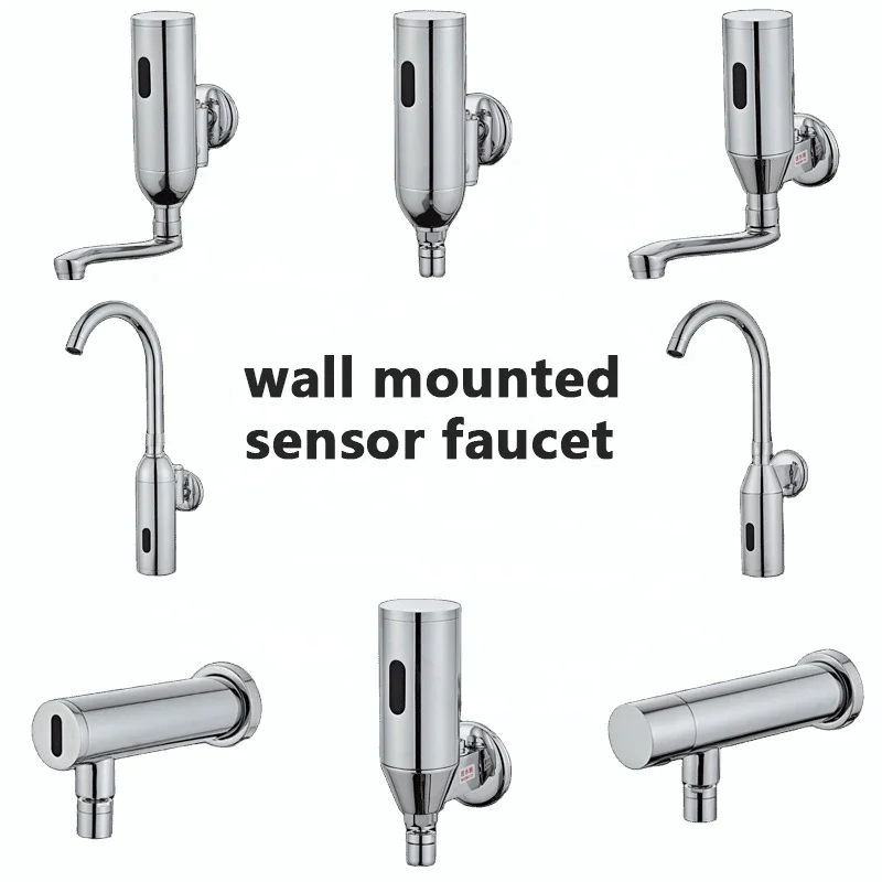 

Touchless wall mounted sensor brass Infrared Sensor Basin Hand Wash Water-Saving Commercial Basin Faucet Automatic Sensor Tap