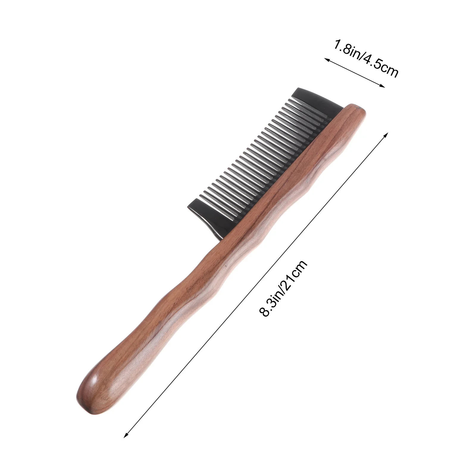 Double Row Comb Sandalwood Hair Comb Natural Wooden Massage Scalp Stimulator Thick Handle Home Barber