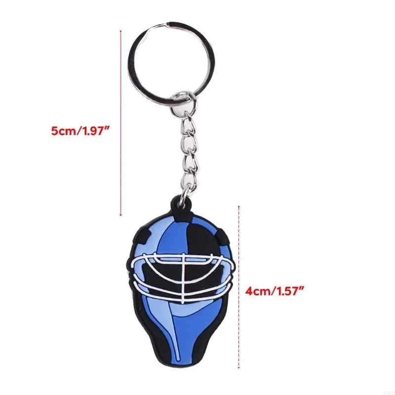 D5QB Fashion Cartoon Ice Hockey Pendant Keychain Simple Charm Keychain Simple Bag Pendant Winter Sports Keyring for Men Women