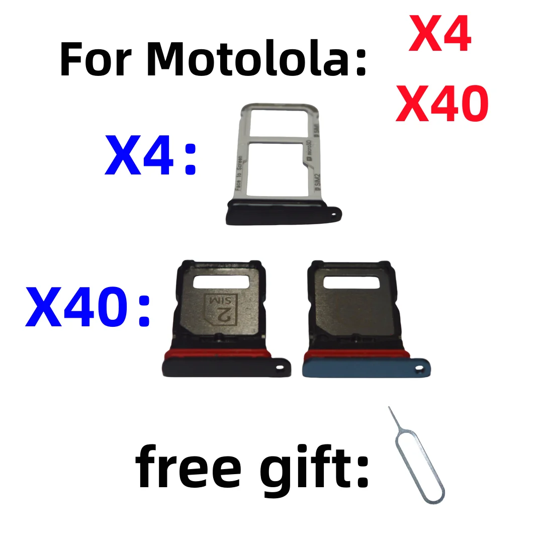 Bandeja de tarjeta SIM para Motolola Moto X4 XT1900-04 X40 XT2301-5 ranura de bandeja bandeja de tarjeta sim adaptador bandeja ranura para chip soporte de cajón Moto X4